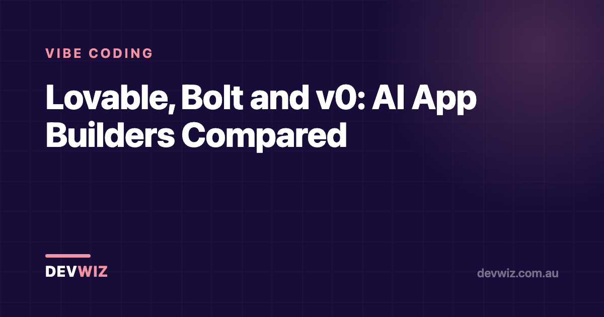 Lovable, Bolt and v0: AI App Builders Compared