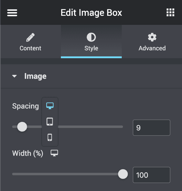 Elementor Mobile & Tablet Responsive Features